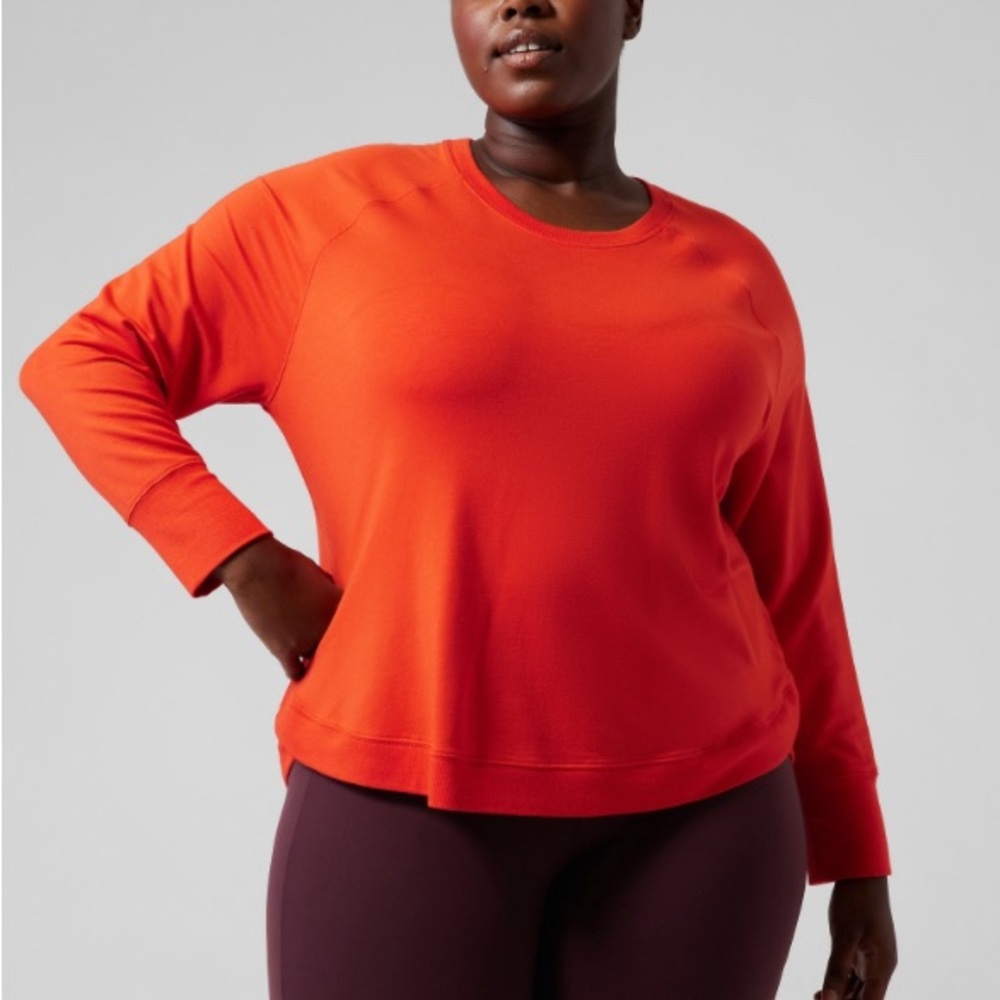 Athleta Mindset Sweatshirt - Flame Orange